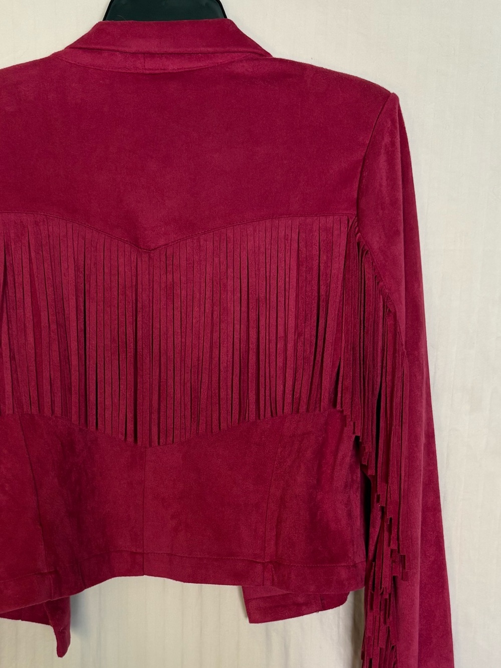 TCEC Women's Raspberry Fringe Blazer - Picture 4 of 12